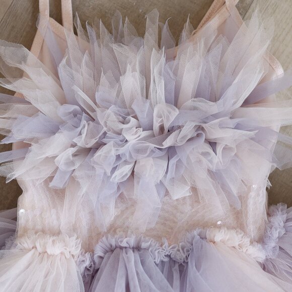 Tutu Du Monde Bebe Tutu Dress Pearl-Pink Lavender Crescent Moon Portrait Party - Picture 3 of 7